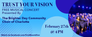 Trust Your Vision Concert @ First Mount Zion Missionary Baptist Church