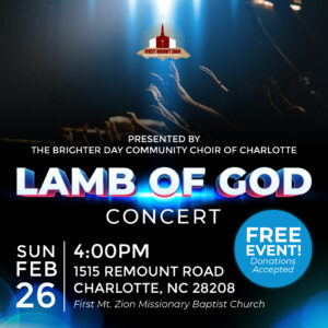 Lamb of God Concert @ FIRST MOUNT ZION MISSIONARY BAPTIST CHURCH